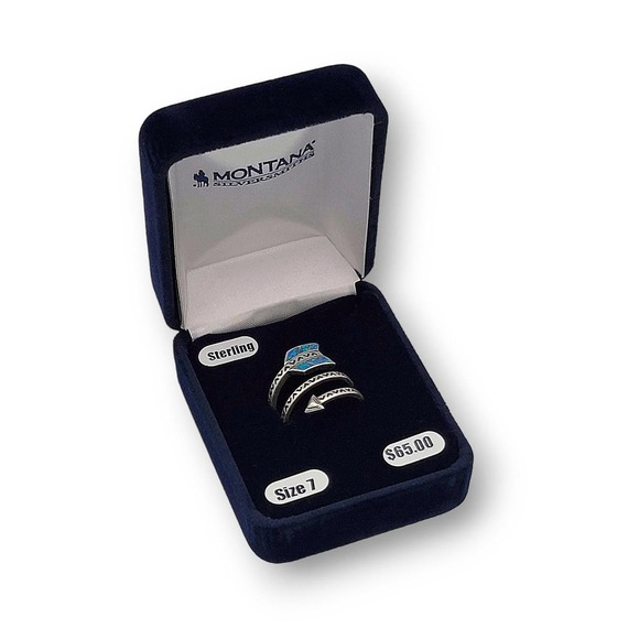 Montana Silversmiths Sterling Sky Fletched Arrow Opal Ring Size 7 MSRP $65 - NEW - Picture 2 of 8